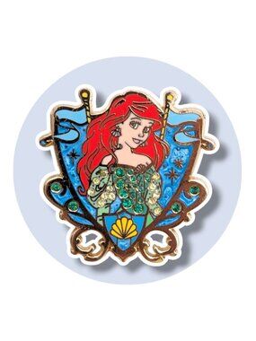 Little Mermaid Disney Pin: Princess Ariel Jewel Crest